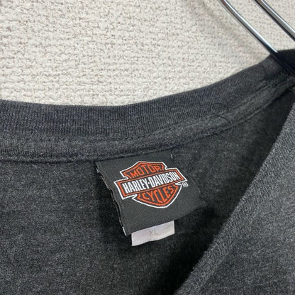 HARLEY DAVIDSON　ハーレーダビッドソン　半袖プリントTシャツ　黒　ブラック　XLサイズ