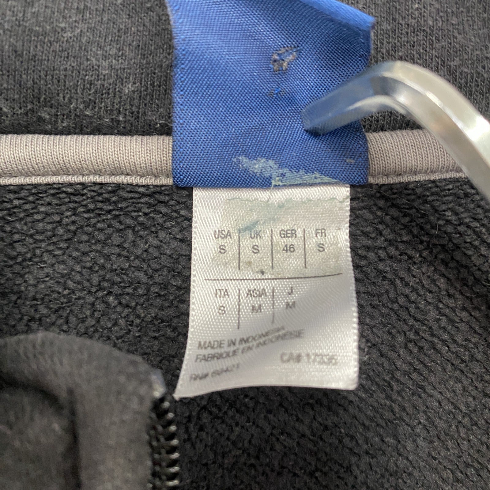 Reebok　リーボック　フルジップスウェットジャケット　黒　ブラック　Lサイズ　古着