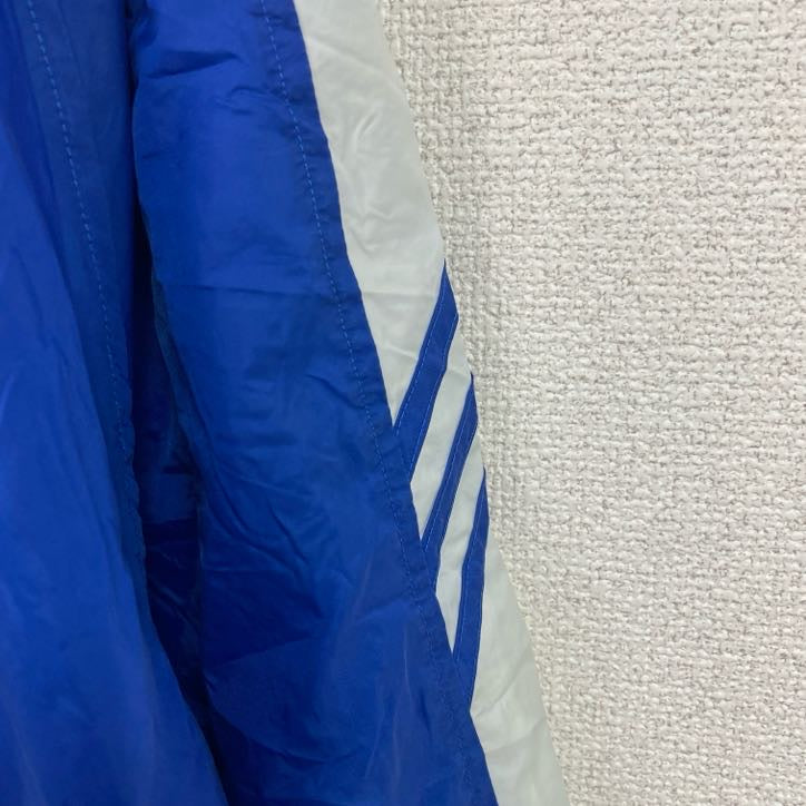 adidas アディダス プルオーバーナイロンジャケット 野球 刺繡ロゴ 青