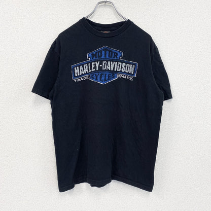 HARLEY DAVIDSON　ハーレーダビッドソン　半袖プリントTシャツ　黒　ブラック　Lサイズ