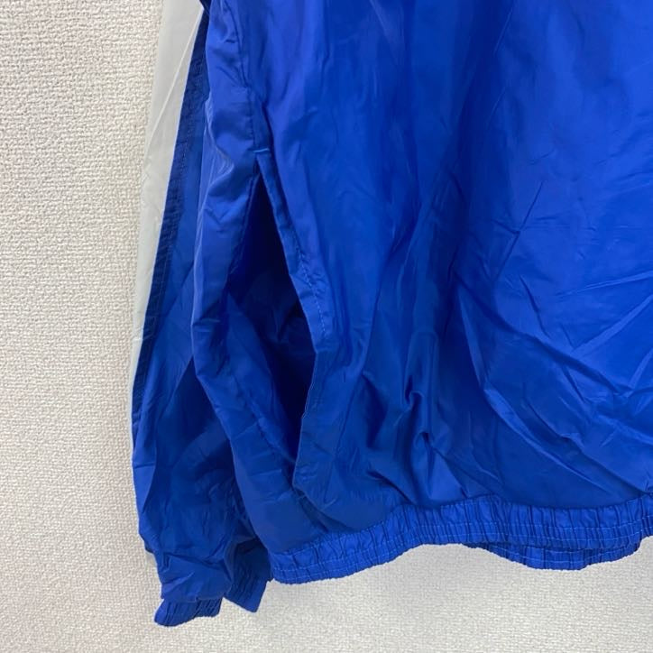 adidas アディダス プルオーバーナイロンジャケット 野球 刺繡ロゴ 青