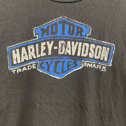 HARLEY DAVIDSON　ハーレーダビッドソン　半袖プリントTシャツ　黒　ブラック　Lサイズ