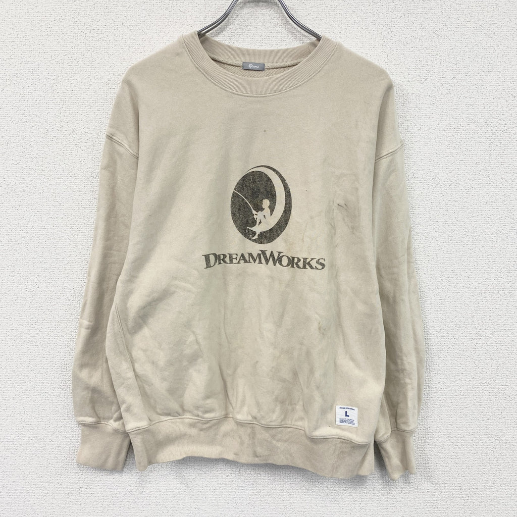 JOURNAL STANDARD relume　DREAMWORKS　スウェット/トレーナー　ベージュ　Lサイズ　古着