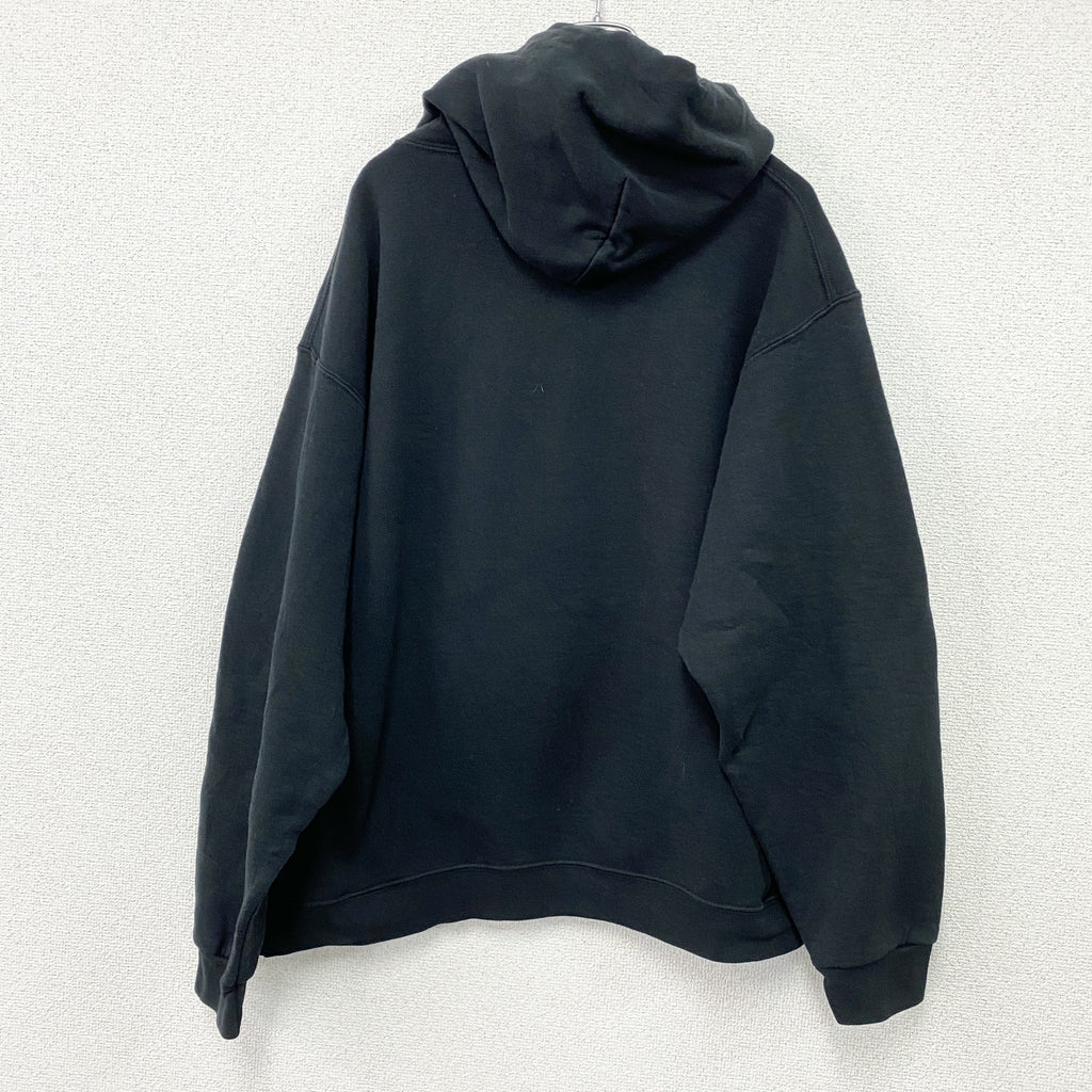 00s　RUSSELL ATHLETIC　ラッセル　スウェットパーカー/フーディー　ヴィンテージ　前V　黒　ブラック　XLサイズ　古着