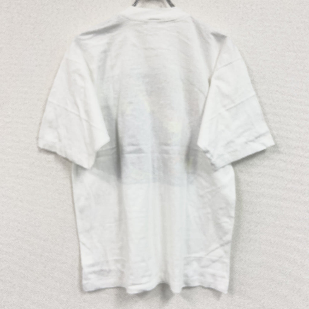～90s　半袖プリントイラストTシャツ　シングルステッチ　ワニ　ヴィンテージ　白　ホワイト　Mサイズ　古着