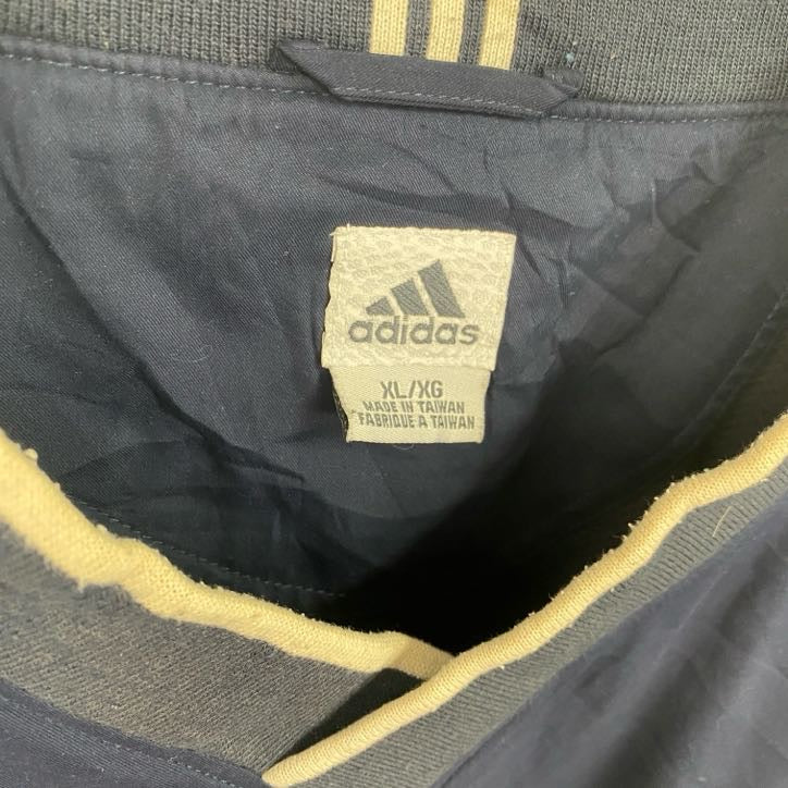 超激レアアディダスナイロンジャケットプルオーバー90s刺繍ロゴネイビーXLメンズ adidas XL/古着 アディダス 長袖 ナイロン ジャケット パーカー