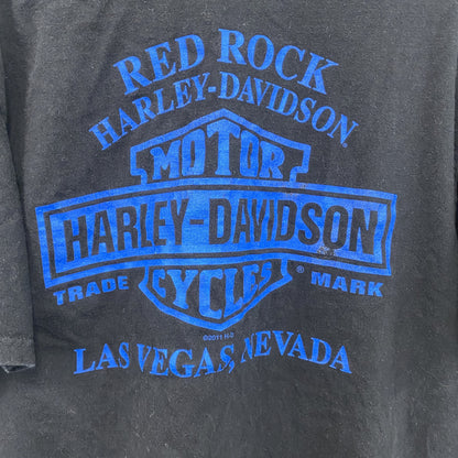 HARLEY DAVIDSON　ハーレーダビッドソン　半袖プリントTシャツ　黒　ブラック　Lサイズ