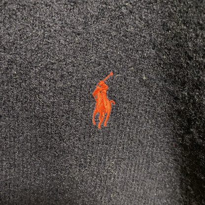 古着 used　PolobyRalphLauren　ポロバイラルフローレン　長袖Vネックニット　セーター　ネイビー　XLサイズ