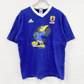 ～00s　adidas　アディダス　サッカー日本代表　半袖プリントTシャツ　ヴィンテージ　青　ブルー　Mサイズ　古着