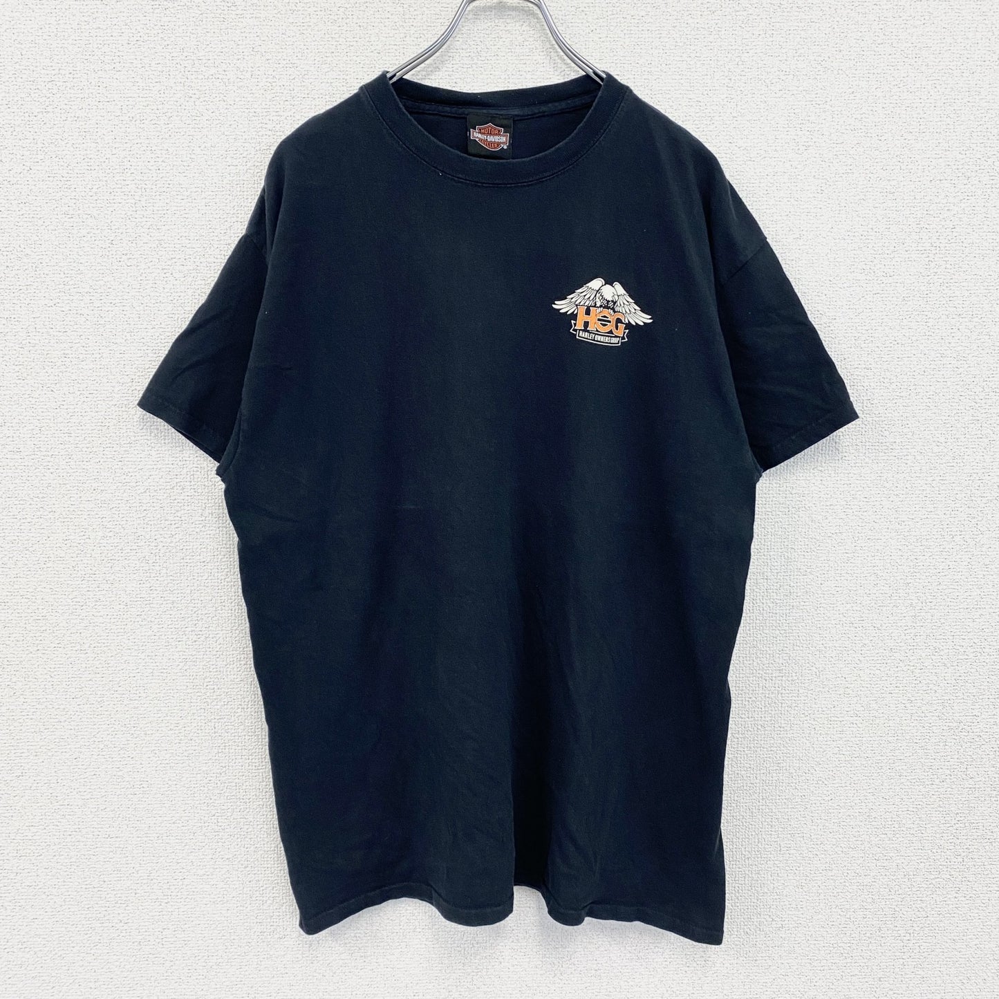 HARLEY DAVIDSON　ハーレーダビッドソン　半袖プリントTシャツ　黒　ブラック