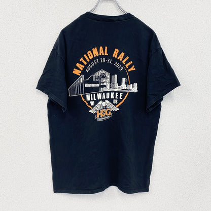 HARLEY DAVIDSON　ハーレーダビッドソン　半袖プリントTシャツ　黒　ブラック