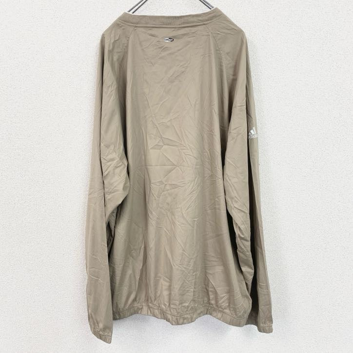 adidas　アディダス　プルオーバーナイロンジャケット　タグ付き　ベージュ　2XLサイズ