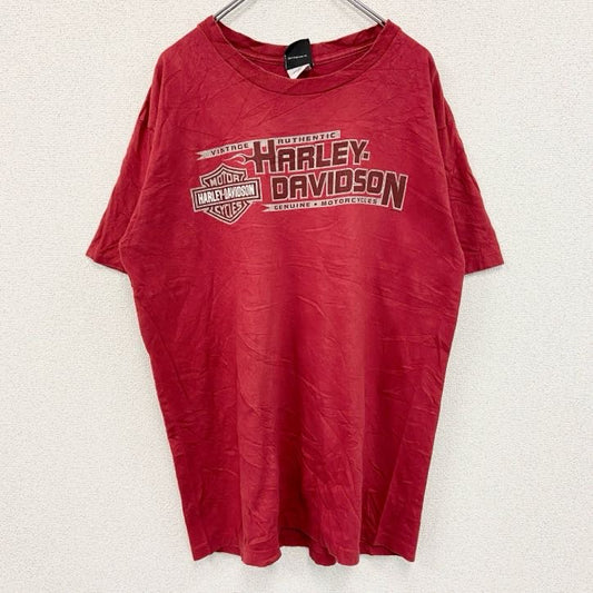古着 used　00s　HARLEY DAVIDSON　ハーレーダビッドソン　半袖両面プリントTシャツ　赤　レッド　Lサイズ