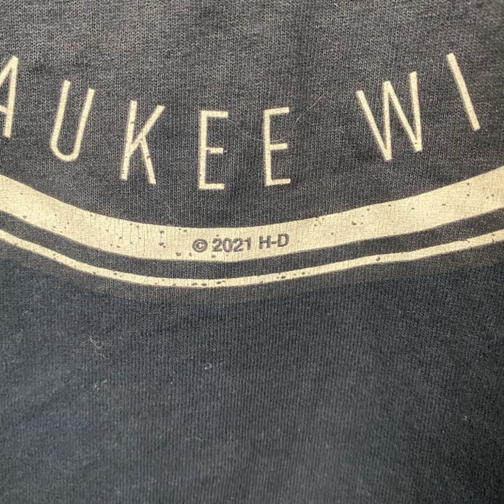 HARLEY DAVIDSON　ハーレーダビッドソン　長袖プリントTシャツ　黒　ブラック　Mサイズ