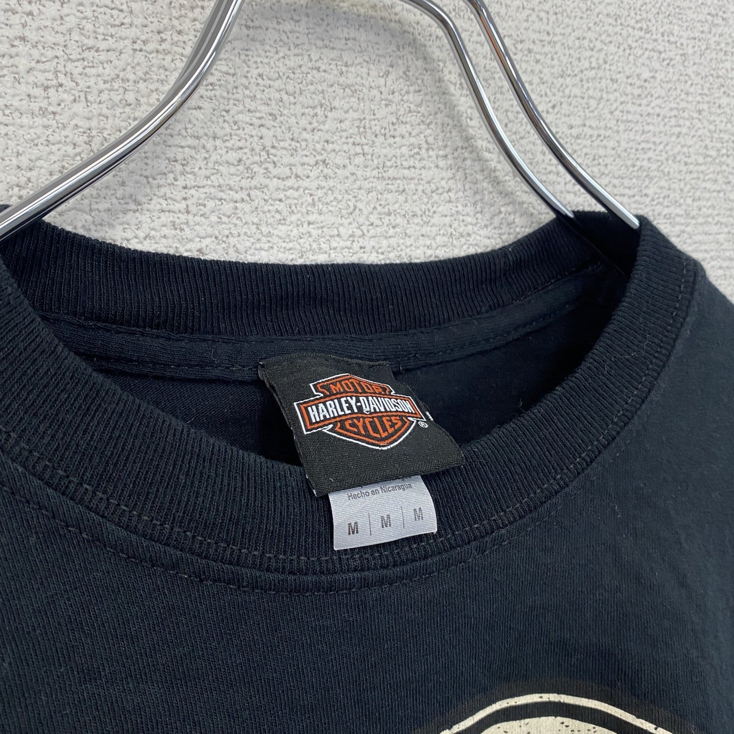 HARLEY DAVIDSON　ハーレーダビッドソン　長袖プリントTシャツ　黒　ブラック　Mサイズ