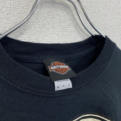 HARLEY DAVIDSON　ハーレーダビッドソン　長袖プリントTシャツ　黒　ブラック　Mサイズ