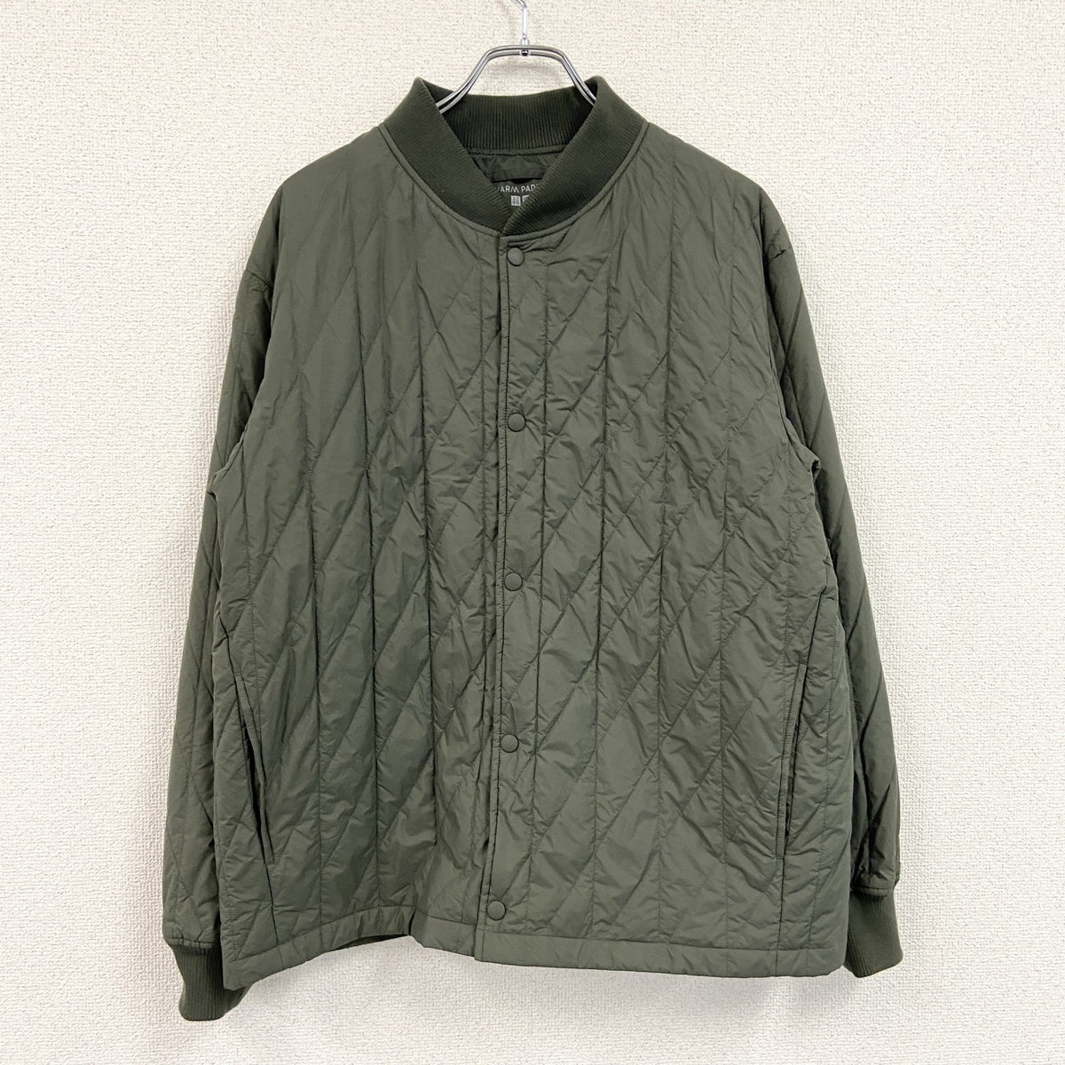 UNIQLO　ユニクロ　ヒートテックウォームパデッドジャケット　中綿入り　カーキ　Lサイズ　古着
