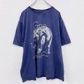 半袖プリントTシャツ　アニマルT　ゾウ　ヴィンテージ　紺　ネイビー　3XLサイズ　古着