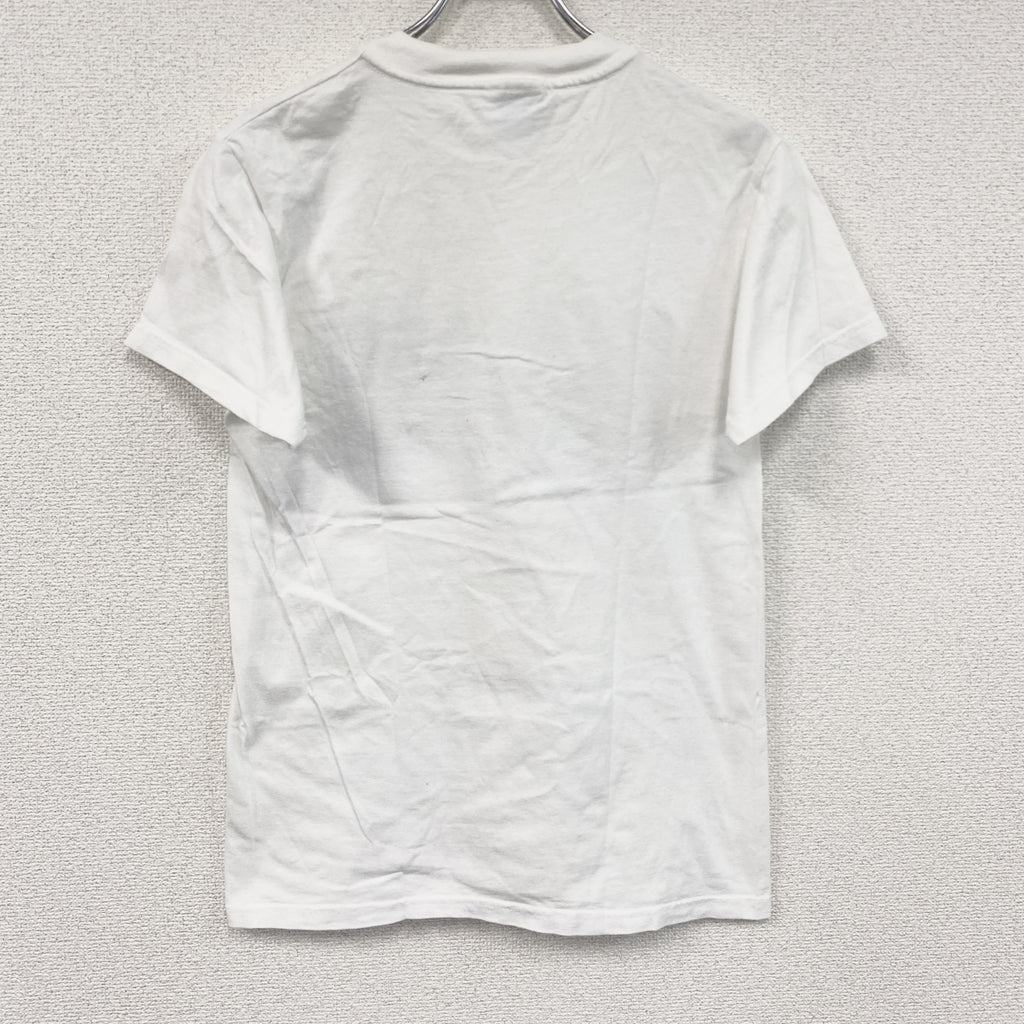 00s　Hanes　ヘインズ　半袖プリントTシャツ　ヴィンテージ　モノグラム　白　ホワイト　Sサイズ カットソー メンズ コットン 古着