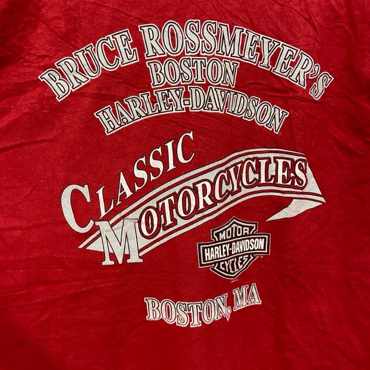 古着 used　00s　HARLEY DAVIDSON　ハーレーダビッドソン　半袖両面プリントTシャツ　赤　レッド　Lサイズ