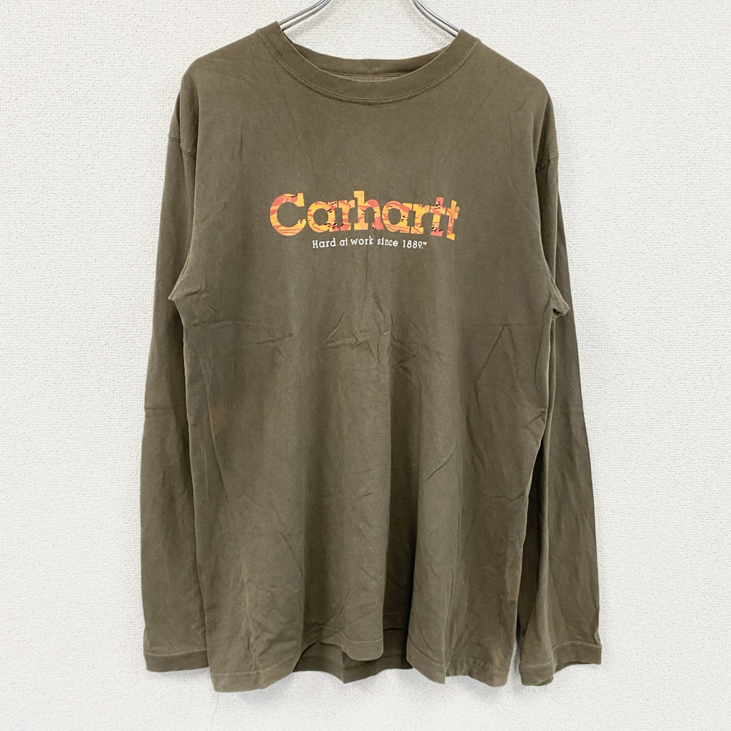 Carhartt　カーハート　長袖Tシャツ/ロンT　茶色　ブラウン　XLサイズ　古着