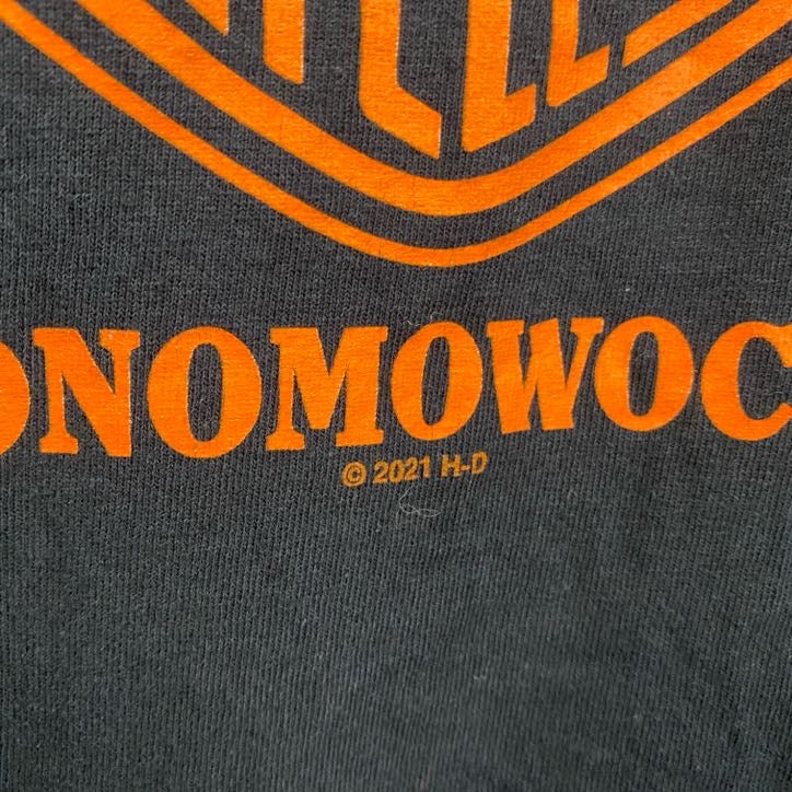 HARLEY DAVIDSON　ハーレーダビッドソン　長袖プリントTシャツ　黒　ブラック　Mサイズ