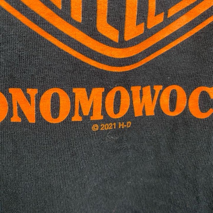 HARLEY DAVIDSON　ハーレーダビッドソン　長袖プリントTシャツ　黒　ブラック　Mサイズ