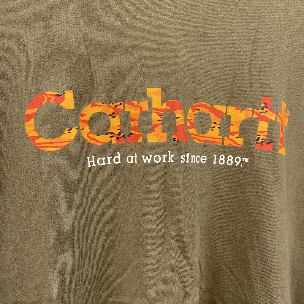 Carhartt　カーハート　長袖Tシャツ/ロンT　茶色　ブラウン　XLサイズ　古着