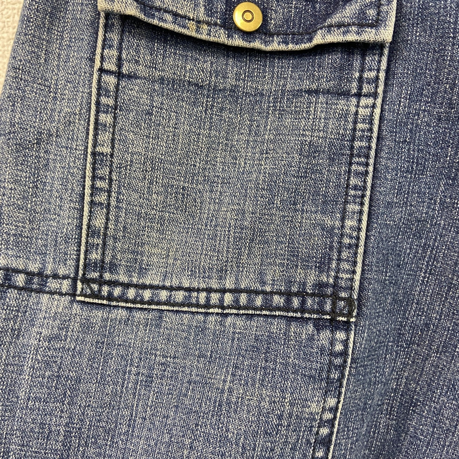 ALPHA INDUSTRIES　ハーフデニムペインターパンツ　カーゴパンツ　ミリタリー　ジップフライ　インディゴ　Mサイズ　古着