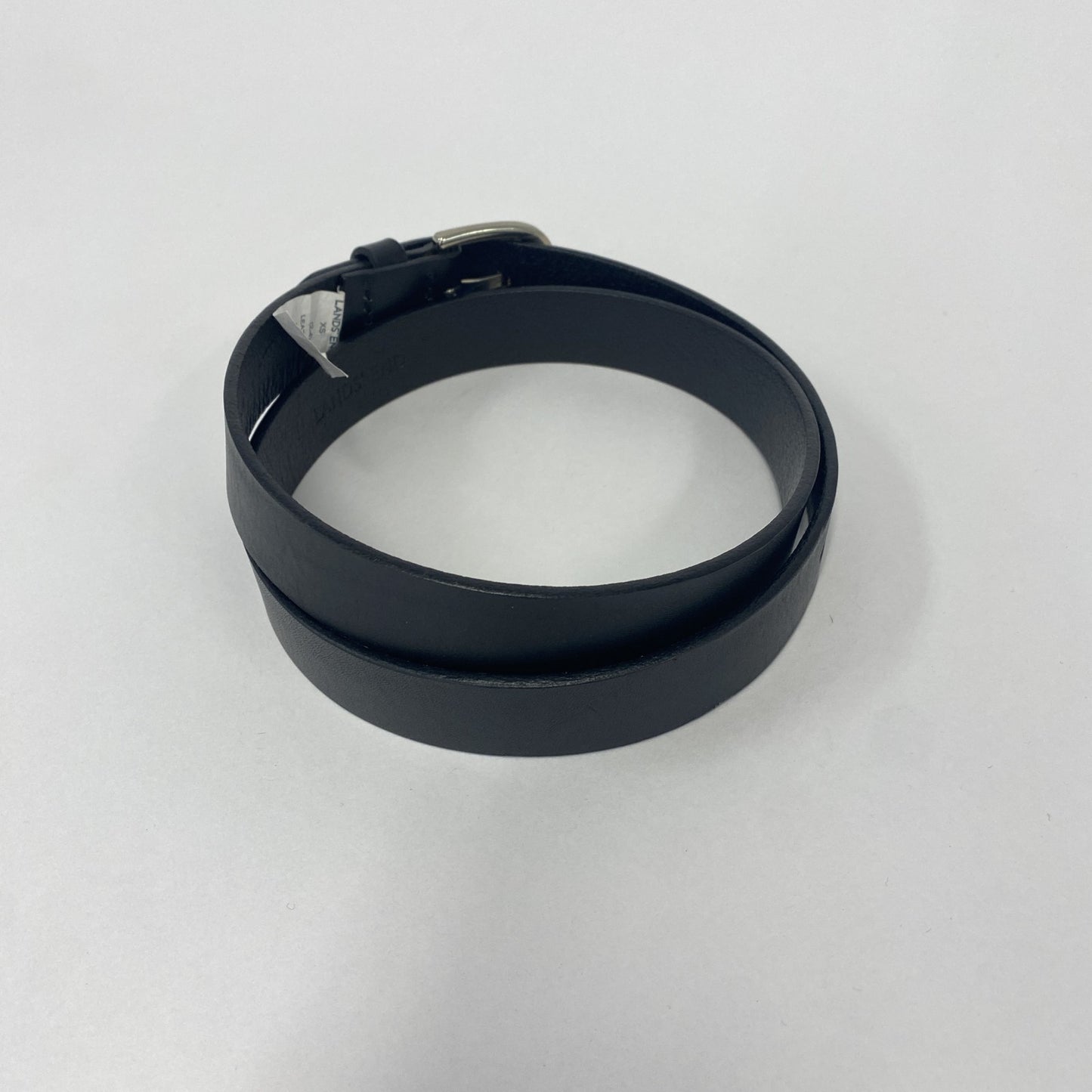 LANDS’END　ランズエンド　レザーベルト　5穴　黒　ブラック　XSサイズ