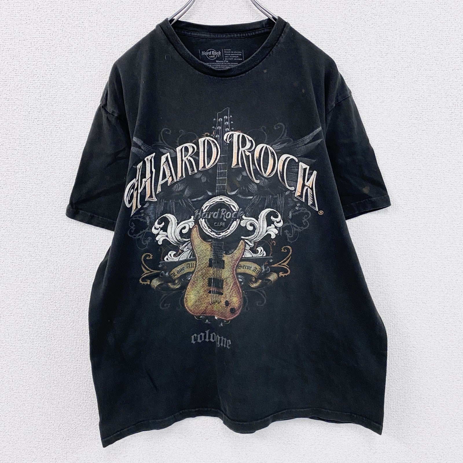 Hard Rock Cafe　ハードロックカフェ　半袖プリントTシャツ　黒　ブラック　Lサイズ　古着