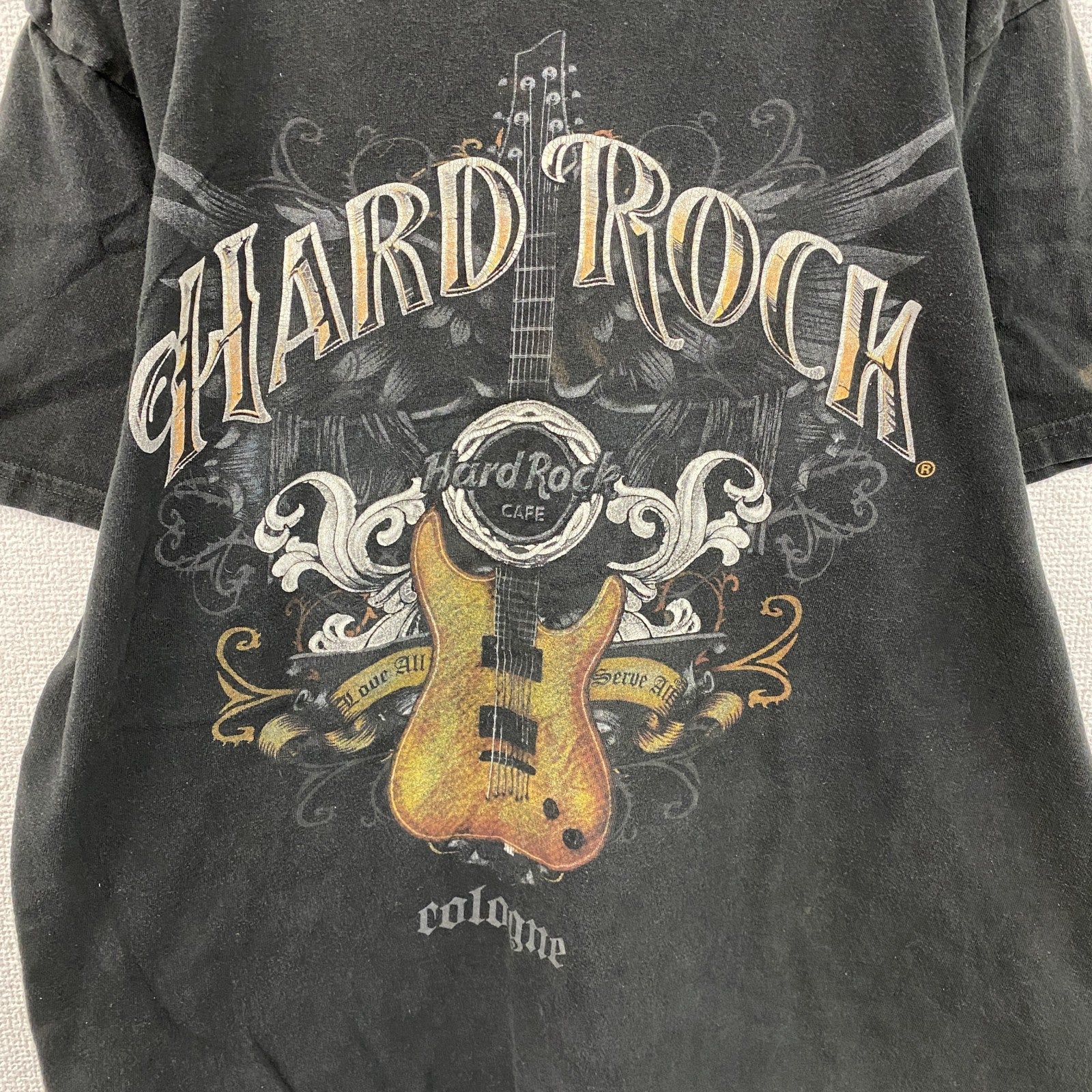 Hard Rock Cafe　ハードロックカフェ　半袖プリントTシャツ　黒　ブラック　Lサイズ　古着