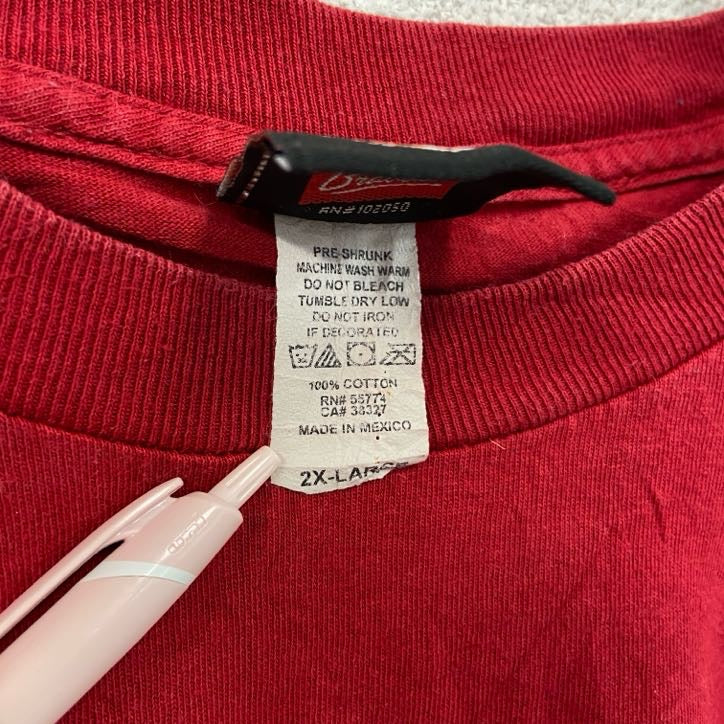 古着 used　HARLEY DAVIDSON　ハーレーダビッドソン　半袖両面プリントTシャツ　赤　レッド　2XLサイズ