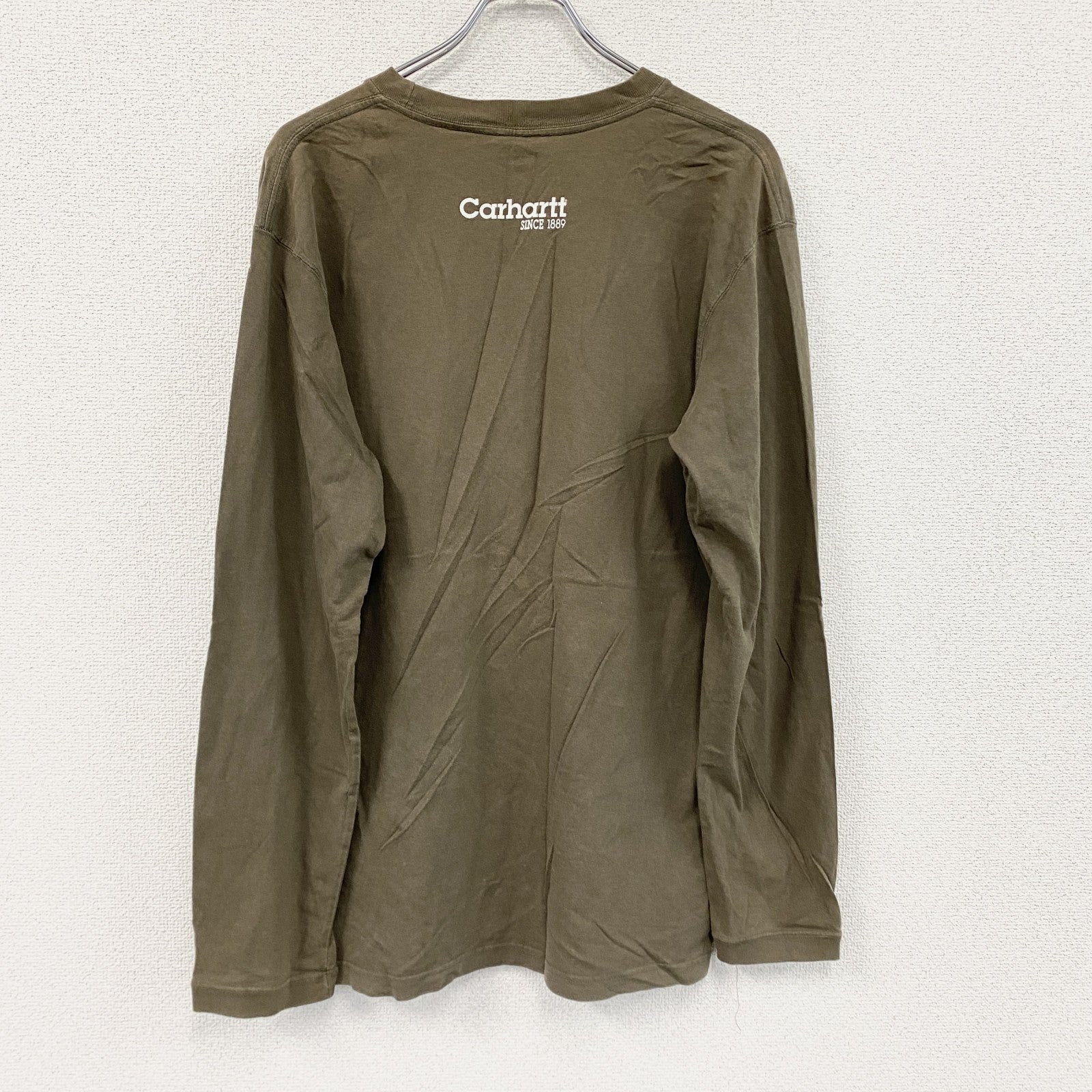 Carhartt　カーハート　長袖Tシャツ/ロンT　茶色　ブラウン　XLサイズ　古着