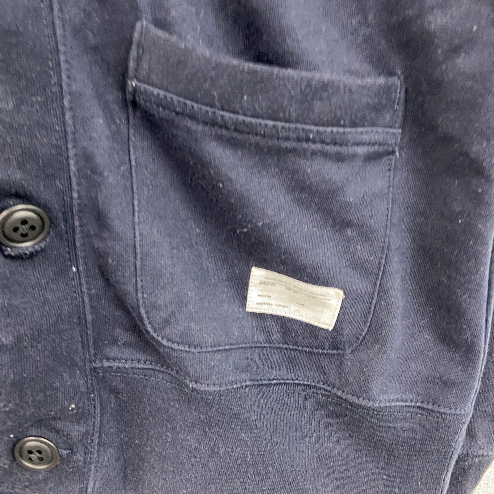 MEN'S BIGI　メンズビギ　ショールカラーカーディガン　2つポケット　紺　ネイビー　古着
