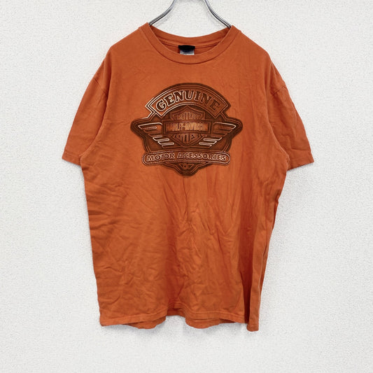 HARLEY DAVIDSON　ハーレーダビッドソン　半袖プリントTシャツ　オレンジ　XLサイズ