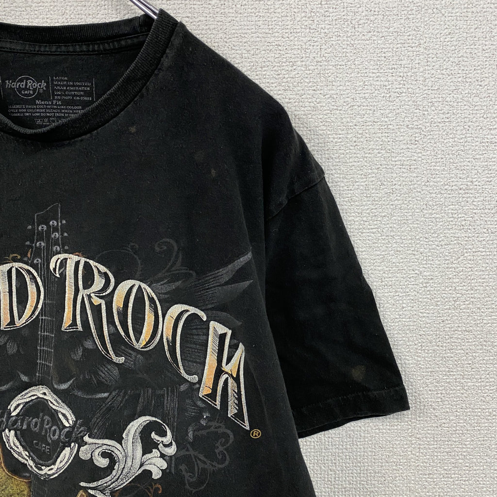Hard Rock Cafe　ハードロックカフェ　半袖プリントTシャツ　黒　ブラック　Lサイズ　古着