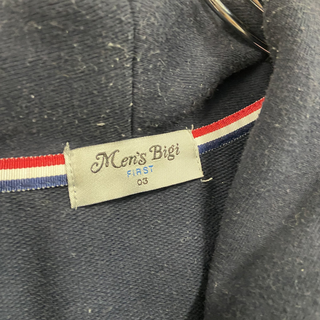 MEN'S BIGI　メンズビギ　ショールカラーカーディガン　2つポケット　紺　ネイビー　古着