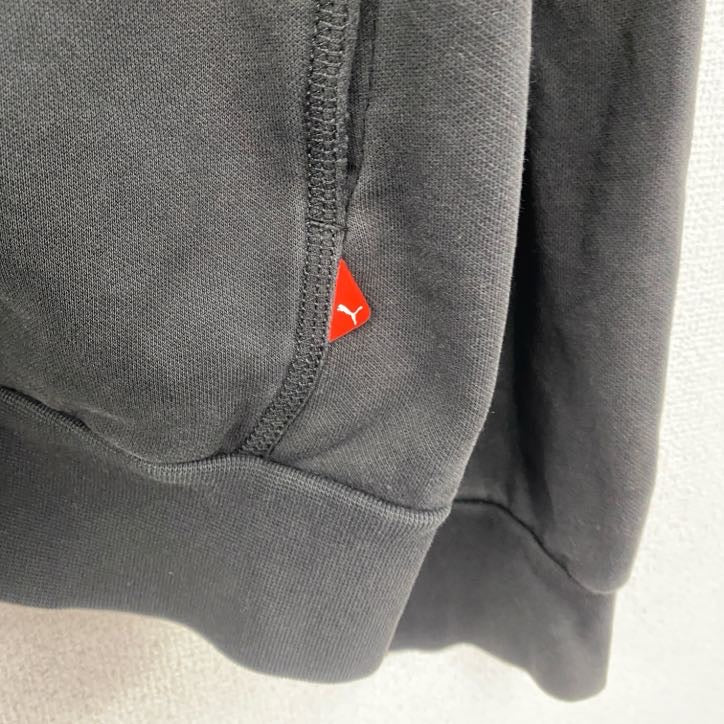 PUMA　プーマ　フルジップスウェットジャケット　デカロゴ　黒　ブラック　Lサイズ　古着