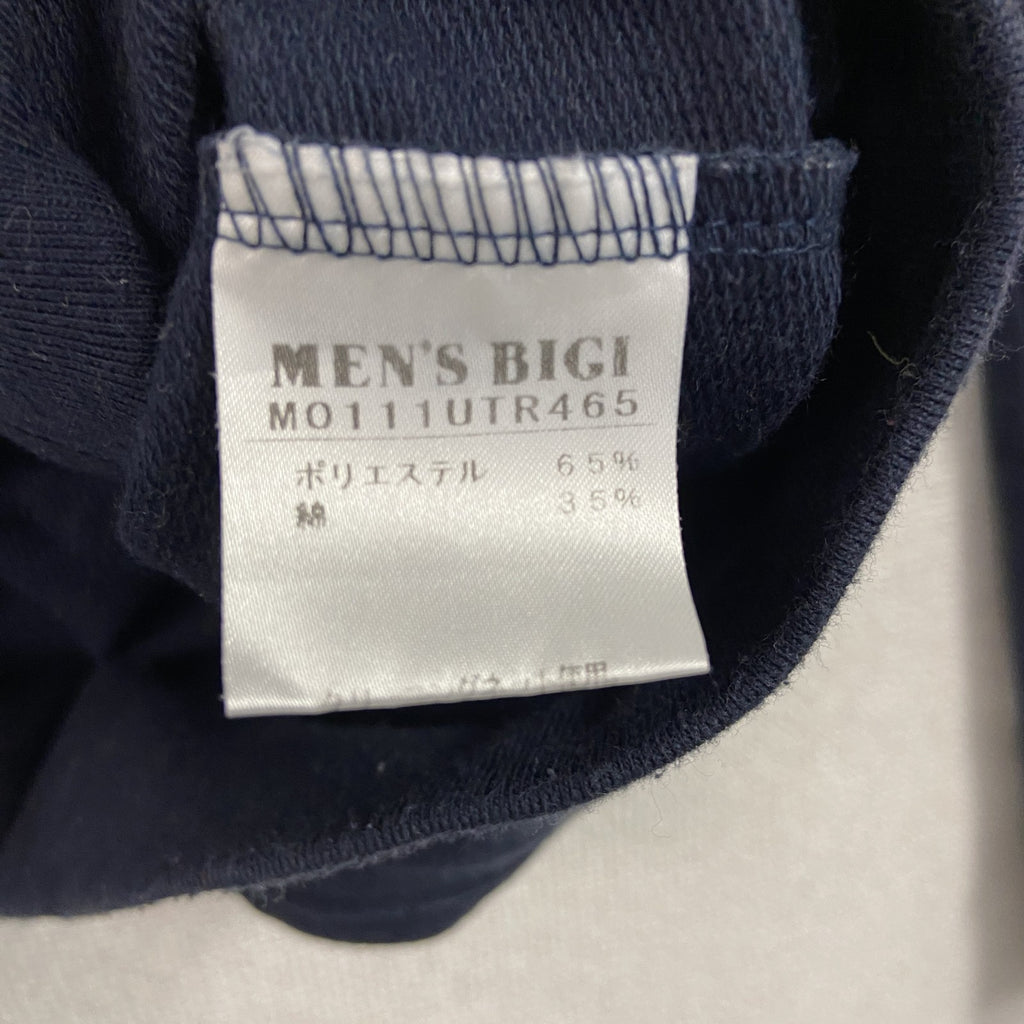 MEN'S BIGI　メンズビギ　ショールカラーカーディガン　2つポケット　紺　ネイビー　古着