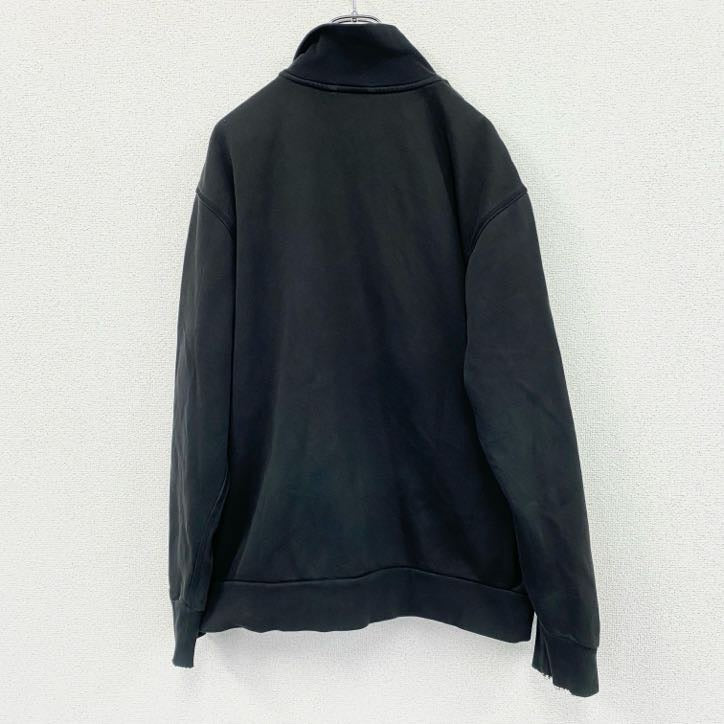 PUMA　プーマ　フルジップスウェットジャケット　デカロゴ　黒　ブラック　Lサイズ　古着