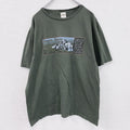 anvil organic　アンビル オーガニック　半袖プリントTシャツ　カーキ　XLサイズ　古着