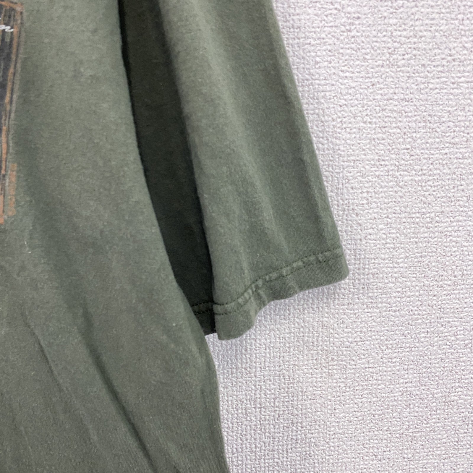 anvil organic　アンビル オーガニック　半袖プリントTシャツ　カーキ　XLサイズ　古着