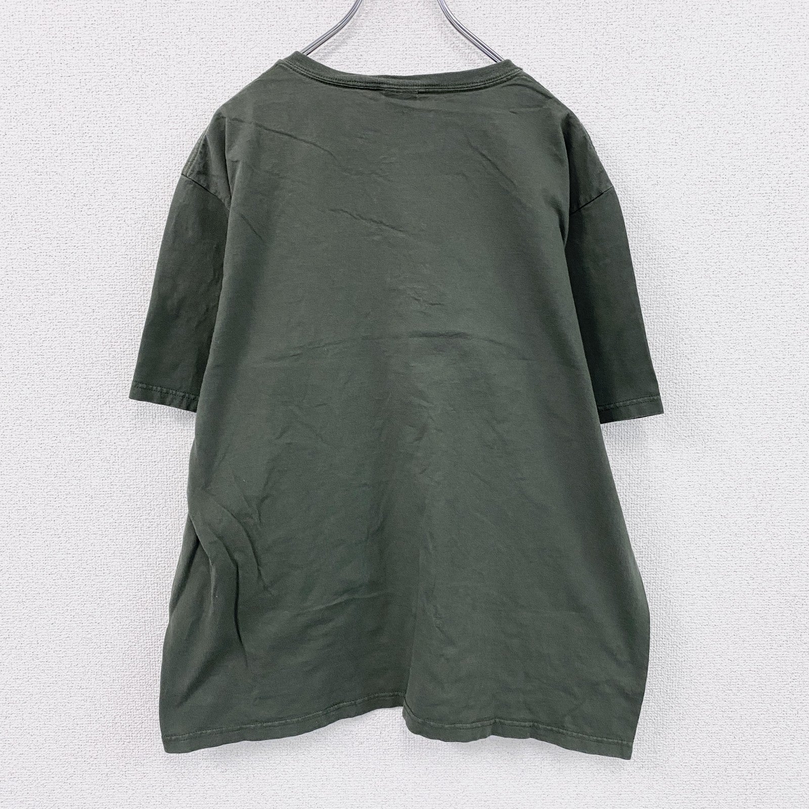 anvil organic　アンビル オーガニック　半袖プリントTシャツ　カーキ　XLサイズ　古着