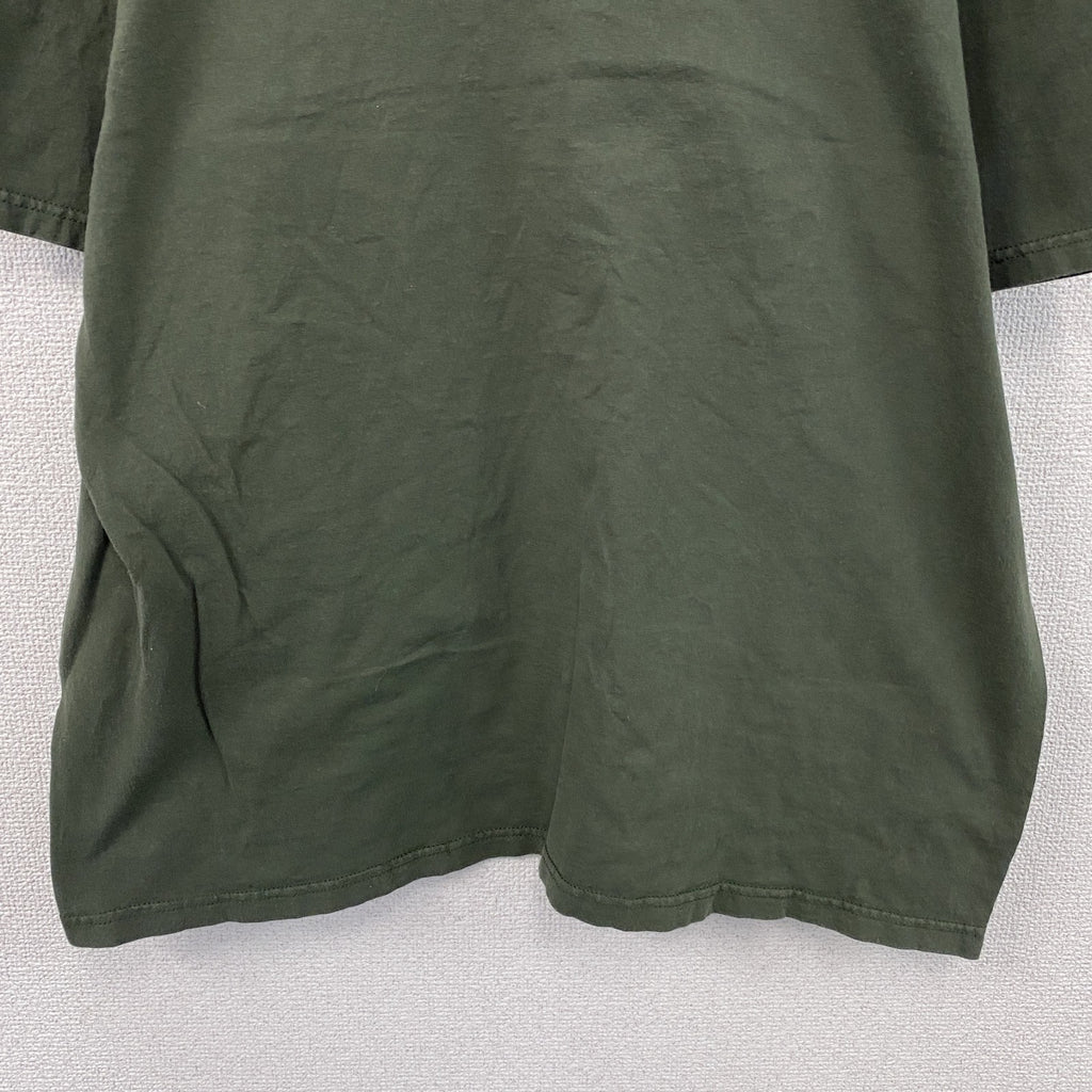 anvil organic　アンビル オーガニック　半袖プリントTシャツ　カーキ　XLサイズ　古着