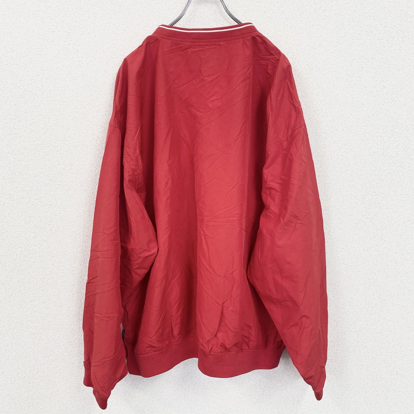 90s　NIKE　ナイキ 　プルオーバーナイロンジャケット　ヴィンテージ　赤　レッド　2XLサイズ