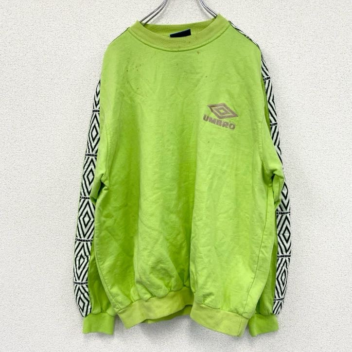 90s～　UMBRO　スウェット/トレーナー　デカロゴ　ヴィンテージ　黄色　イエロー　XLサイズ　古着