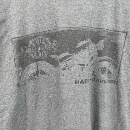 HARLEY DAVIDSON　ハーレーダビッドソン　半袖プリントTシャツ　灰　グレー　XLサイズ