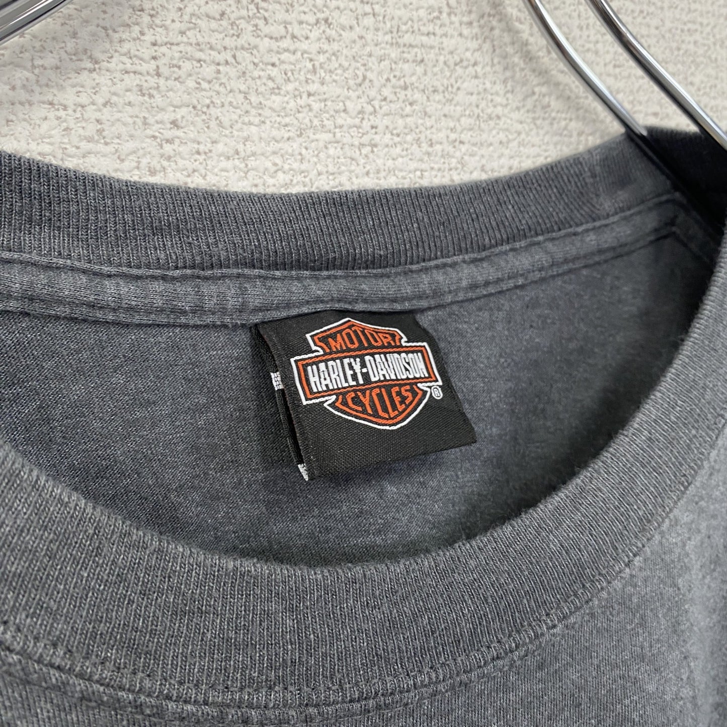 HARLEY DAVIDSON　ハーレーダビッドソン　半袖プリントTシャツ　灰　グレー　XLサイズ