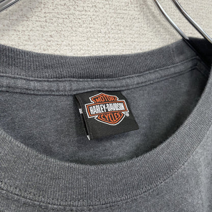 HARLEY DAVIDSON　ハーレーダビッドソン　半袖プリントTシャツ　灰　グレー　XLサイズ